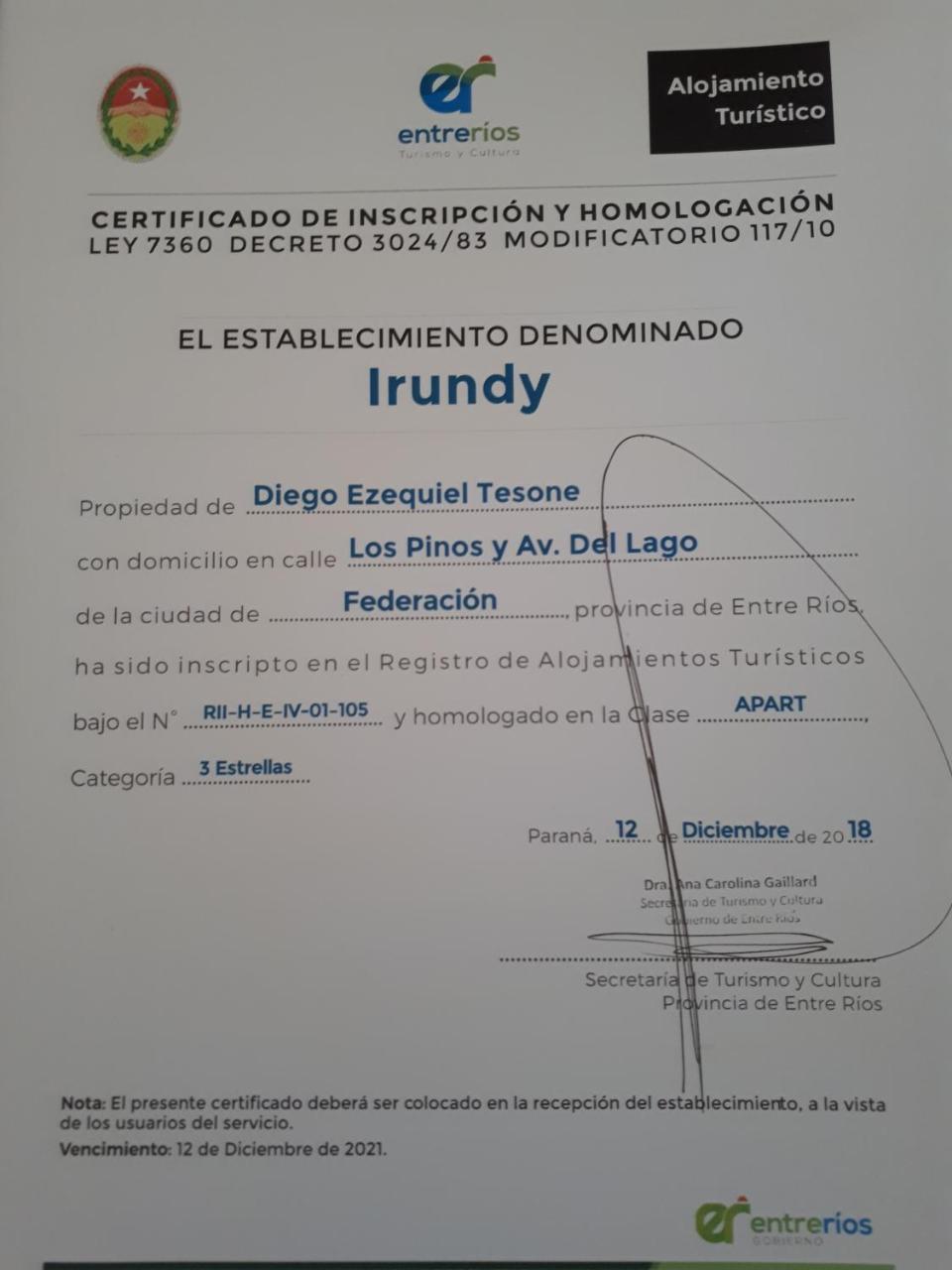 Irundy Apartments Federacion Exterior photo